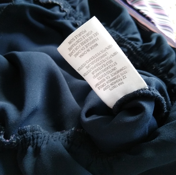 NWOT purple & teal cropped striped jumpsuit - Picture 7 of 9